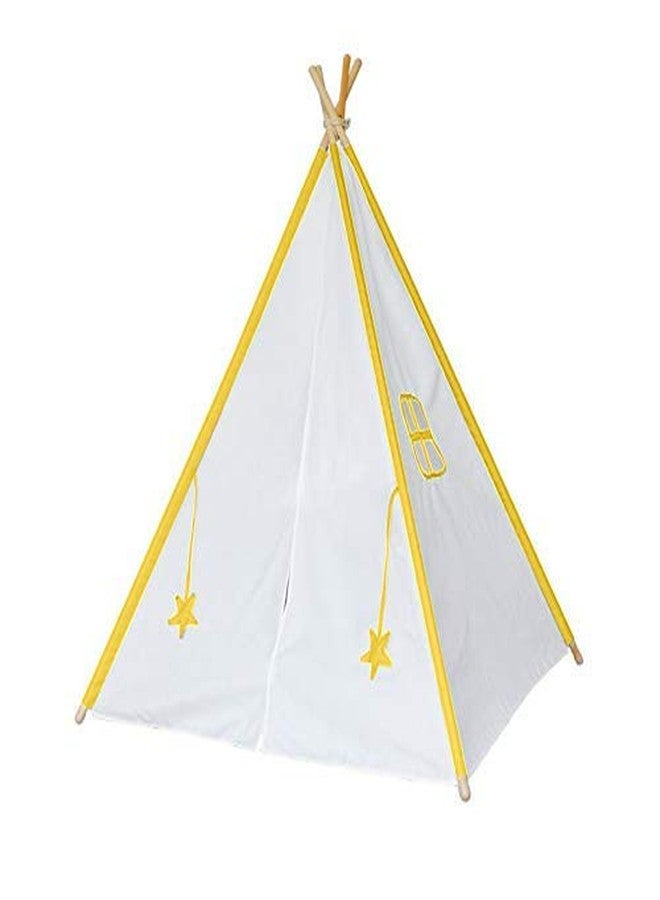 next day art Tent House for Kids Kids Tepee Tent with Padded Mat,Kids Canopy Play Tent,Playard,Playhouse Big Portable Tent for Kids for Indoor&Outdoor- Yellow, Tent House Theme - Image 4